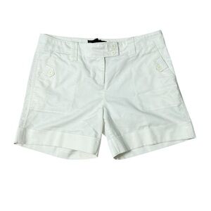Jennifer & Grace White Bermuda Shorts Tailored Cotton Design Size 12